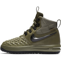 Nike Lunar Force 1 Duckboot Green Black с мехом