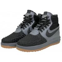 Nike Lunar Force 1 Duckboot Grey с мехом