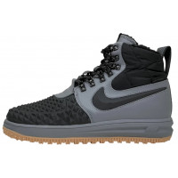 Nike Lunar Force 1 Duckboot Grey с мехом