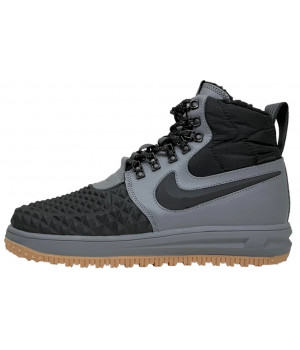 Nike Lunar Force 1 Duckboot Grey с мехом