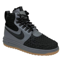 Nike Lunar Force 1 Duckboot Grey с мехом