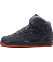 Кроссовки Nike Air Force 1 High замшевые серые