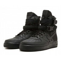 Кроссовки Nike Air Force 1 SF Mid Triple Black черные