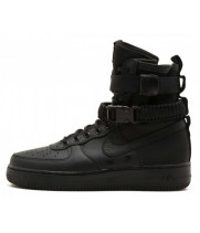 Кроссовки Nike Air Force 1 SF Mid Triple Black черные