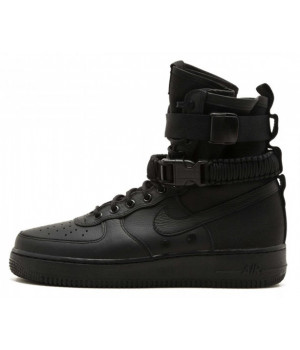 Кроссовки Nike Air Force 1 SF Mid Triple Black черные