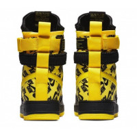 Nike кроссовки Air Force High SF AF1 Black Yellow