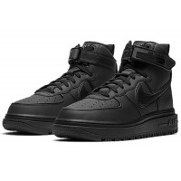 Nike Air Force 1 Mid Gore Tex All Black с мехом