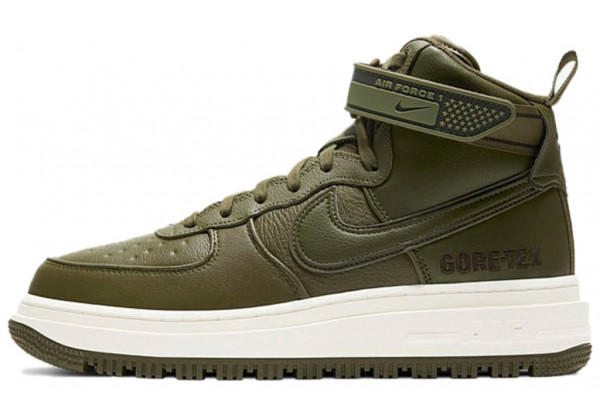 Nike Air Force 1 Mid Gore Tex Green с мехом