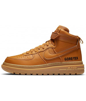 Nike Air Force 1 Mid Gore Tex Beige с мехом