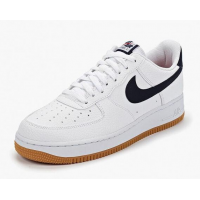 Кроссовки мужские Найк Air Force 1 Low ’07 White Obsidian-University Red