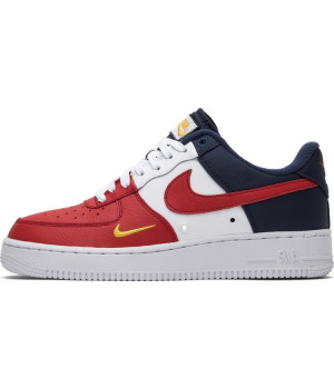 Nike кроссовки Air Force 1 Obsidian White-University Red мульти