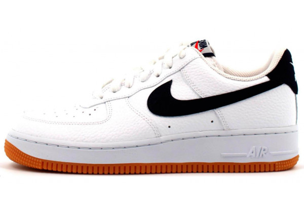 Кроссовки мужские Найк Air Force 1 Low ’07 White Obsidian-University Red