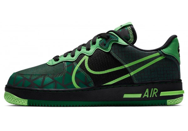 Кроссовки Nike Air Force 1 React Green Black