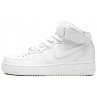 Nike Air Force 1 зимние белые моно