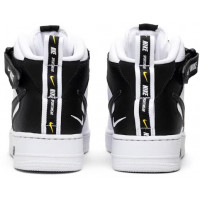 Nike кроссовки мужские Air Force 1 07 LV8 Utility Mid White Black с мехом