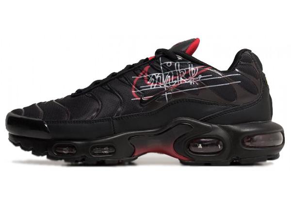 Nike Air Max Plus TN Script Swoosh Black Red