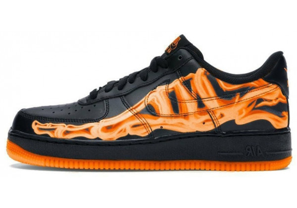 Nike Air Force 1 Low Skeleton Black Orange