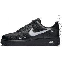 Зимние кроссовки Nike Air Force 1 Mid '07 LV8 Black черные с белым