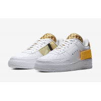 Кроссовки Nike Air Force 1 белые с желтым