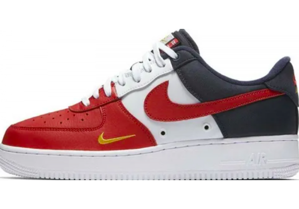 Nike кроссовки Air Force 1 Obsidian White-University Red мульти