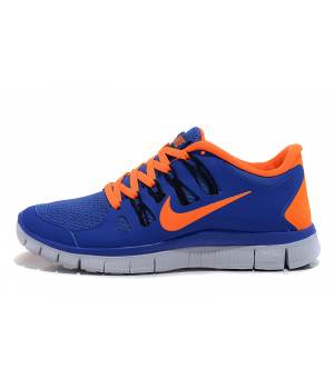 Кроссовки Nike Free Run 3.0 синие с оранжевым