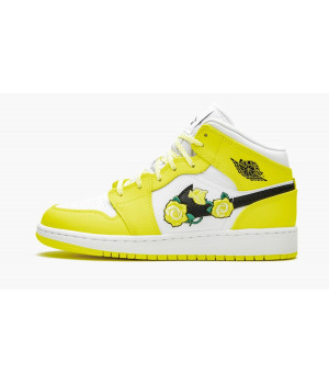 Jordan кроссовки 1 Mid GS Dynamic желтые