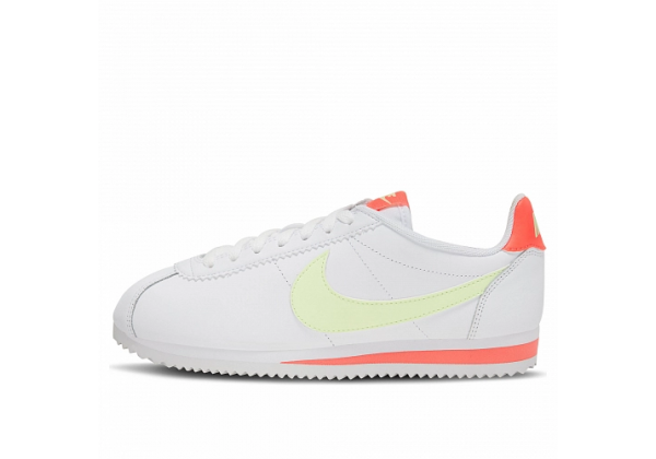  Кроссовки Nike Cortez белые с желтым