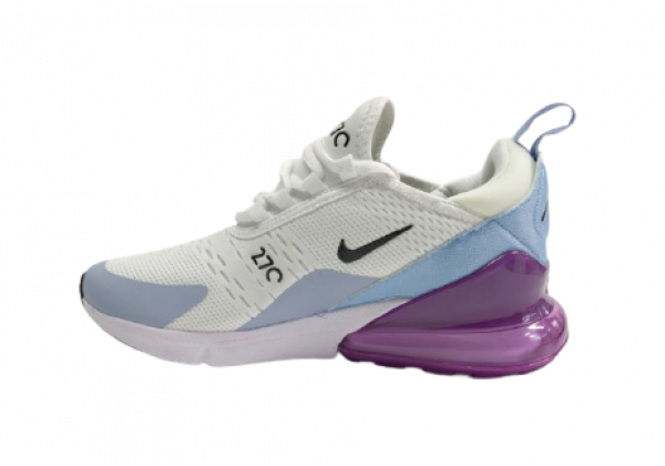 Кроссовки Air Max 270 бело-голубые с фиолетовым