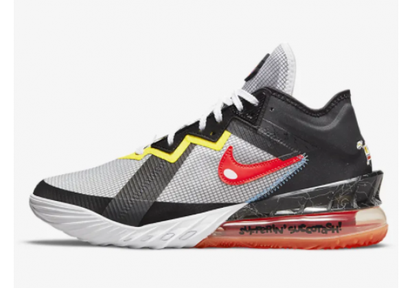 Кроссовки Nike Lebron 18 Low “Sylvester vs Tweety” черно-белые