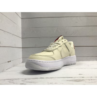 Кроссовки Nike Air Force бежевые с красным