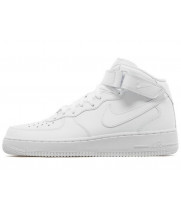 Nike Air Force 1 High White с мехом