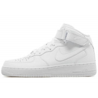 Nike Air Force 1 High White с мехом