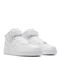 Nike Air Force 1 High White с мехом