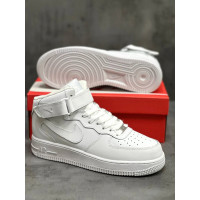 Nike Air Force 1 High White с мехом