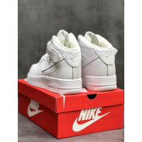 Nike Air Force 1 High White с мехом