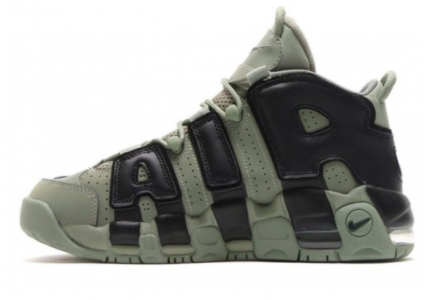 Кроссовки Nike Air More Uptempo 96 хаки с черным