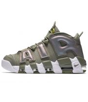 Кроссовки Nike Air More Uptempo 96 хаки с белым