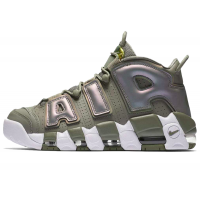Кроссовки Nike Air More Uptempo 96 хаки с белым