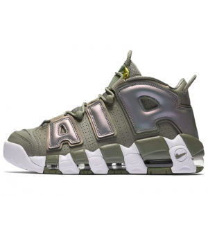 Кроссовки Nike Air More Uptempo 96 хаки с белым