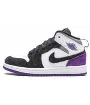 Nike Air Jordan 1 Mid SE Varsity Purple с мехом