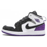 Nike Air Jordan 1 Mid SE Varsity Purple с мехом