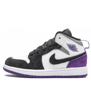 Nike Air Jordan 1 Mid SE Varsity Purple с мехом