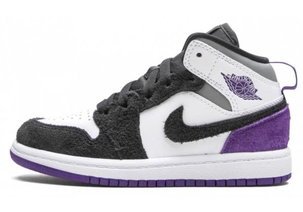 Nike Air Jordan 1 Mid SE Varsity Purple с мехом