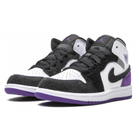 Nike Air Jordan 1 Mid SE Varsity Purple с мехом