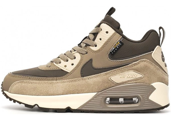 Nike Air Max 90 Mid Beige Grey зимние