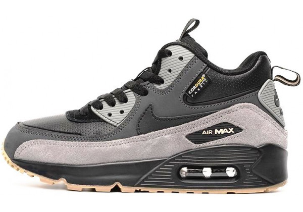 Nike Air Max 90 Mid Black Grey зимние