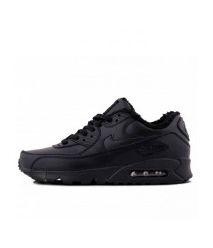 Кроссовки Nike Air Max 90 Black With Fur черные