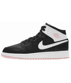 Nike Air Jordan 1 Mid Black White детские