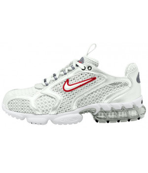 Stussy x Nike Air Zoom Spiridon Cage 2 White and Red