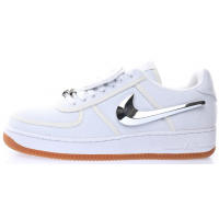 Travis Scott x Nike Air Force 1 Low Zipper White Gum